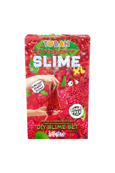 Zestaw Super Slime XL - Truskawka TUBAN 250 ml
