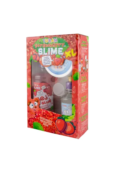 Zestaw Super Slime XL - Truskawka TUBAN 250 ml