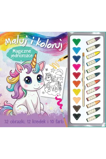 Maluj i koloruj. Magiczne jednoro�ce - Izabella Sie�ko-Holewa