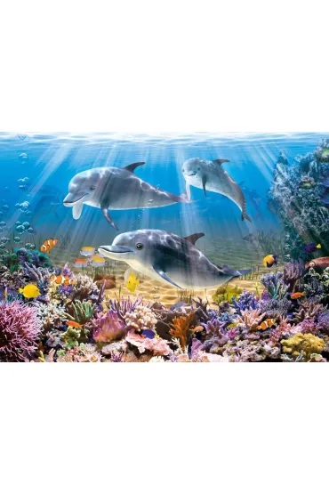 Puzzle 500 el. Podwodne delfiny Castorland