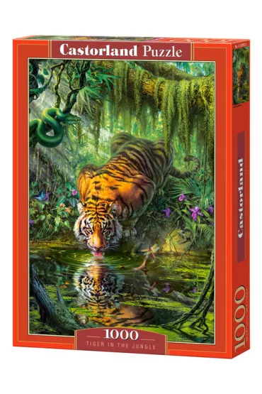 Puzzle 1000 el. Tiger in the Jungle Castorland