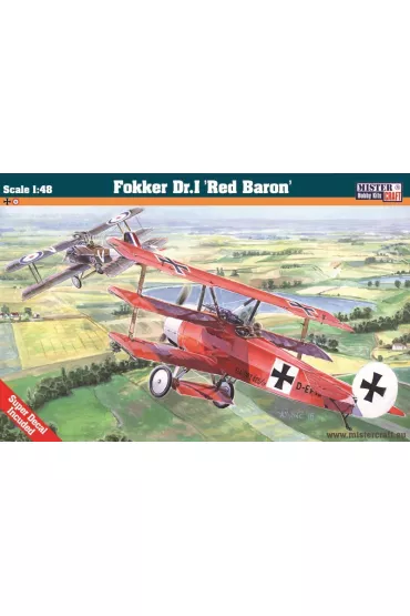 Model samolotu do sklejania Fokker Dr.I Red Baron 1:48 D-230 Mastercraft