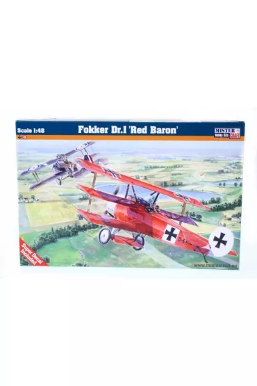 Model samolotu do sklejania Fokker Dr.I Red Baron 1:48 D-230 Mastercraft