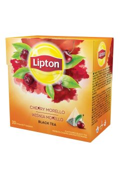 Lipton Herbata czarna aromatyzowana Winia Morello 20 x 1.7 g