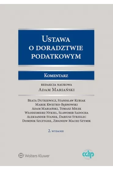 Ustawa o doradztwie podatkowym Komentarz