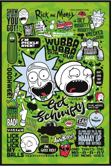 Rick and Morty Powiedzonka - plakat 61x91,5 cm