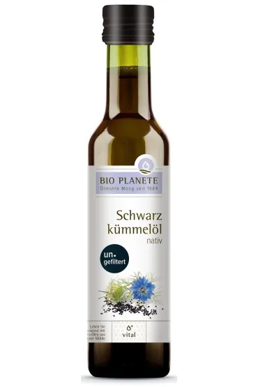 Bio Planete Olej z czarnuszki niefiltrowany t�oczony na zimno 250 ml Bio