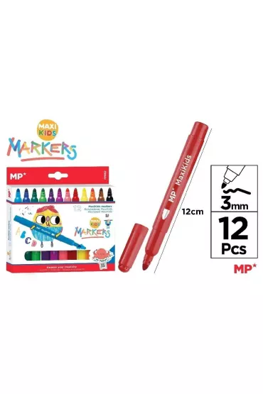 Mp Main Paper Flamastry Maxi Kids 12 kolor�w