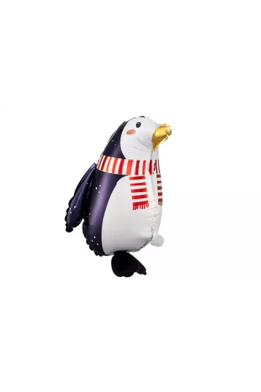 PartyDeco Balon foliowy Pingwin 29x42cm