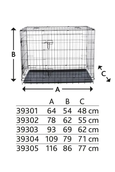 Trixie Klatka kennelowa, dla psa, czarna, XL: 116 x 86 x 77 cm