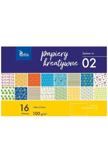 Tetis Papiery kreatywne A5 zestaw 2 16 kartek