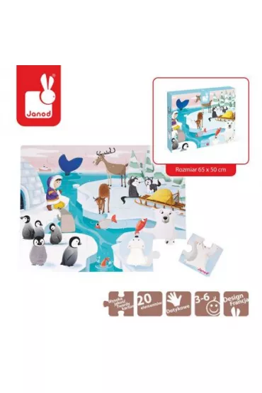 Puzzle sensoryczne Lodowa kraina Janod