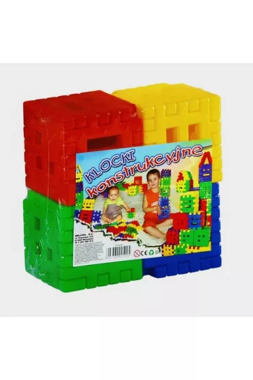 Klocki konstrukcyjne wafle 24 elementy CZAKO 025005