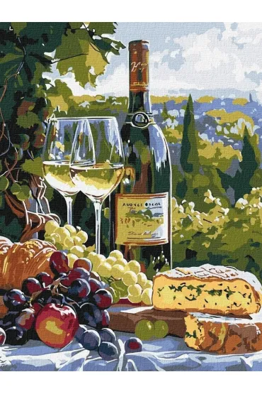 Ideyka Malowanie po numerach - Smak chardonnay 30x40cm