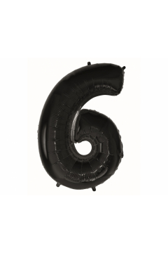Godan Balon foliowy cyfra 6 92 cm czarny