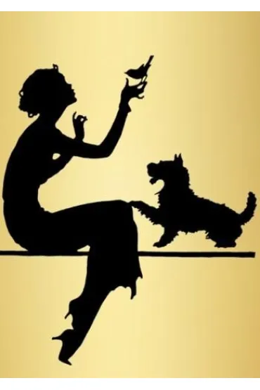 Madame Treacle Karnet B6 brokat z kopert� Kobieta na z�otym tle