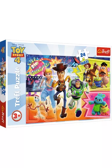 Puzzle maxi 24 el. W pogoni za przygod�. Toy Story 4 Trefl