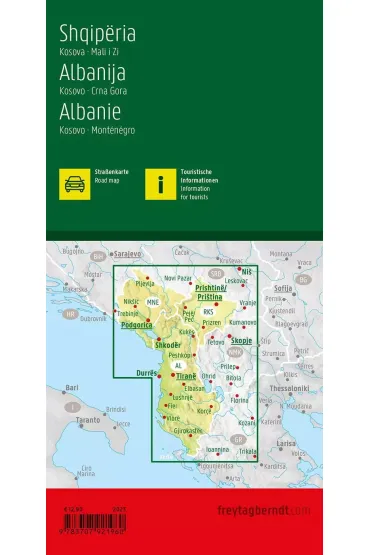 Mapa Albania 1:400 000