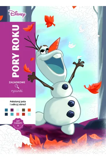 Art therapy. Kolorowanka antystresowa. Disney. Pory roku. Zagadkowe rysunki - William Bal