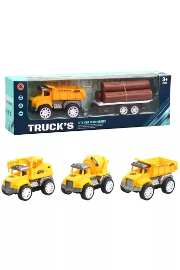 Auto z przyczep� i drewnem MIX Trifox