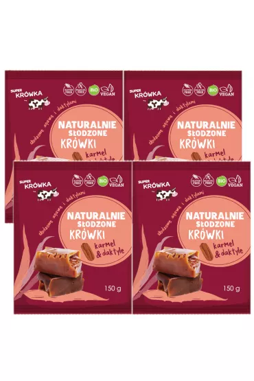 Super Kr�wka Kr�wki s�odzone agaw� i daktylem Zestaw 4 x 150 g Bio