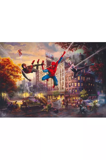 Puzzle 1000 el. PQ Thomas Kinkade Spider-Man i Przyjac Schmidt - Thomas  Kinkade