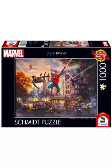 Puzzle 1000 el. PQ Thomas Kinkade Spider-Man i Przyjac Schmidt - Thomas  Kinkade