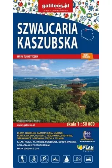 Mapa turystyczna - Szwajcaria Kaszubska