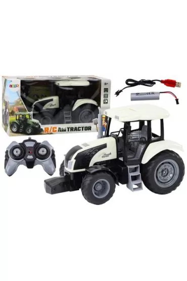 Traktor RC 2,4G bia�y LeanToys