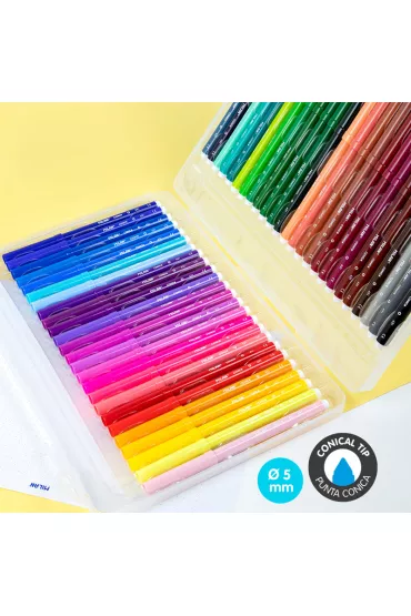 Milan Flamastry w plastikowej walizce 50 szt.