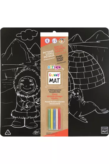 Strigo Funny Mat Black - Biegun + kreda 40x40 cm