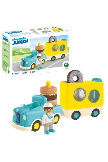 Playmobil Junior Szalony Donut Truck z funkcj� uk�adania i sortowania 71702