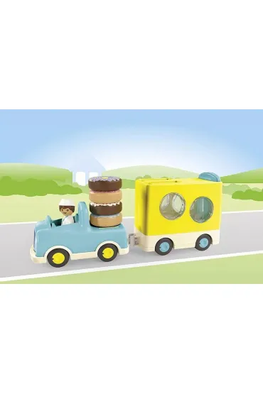 Playmobil Junior Szalony Donut Truck z funkcj� uk�adania i sortowania 71702