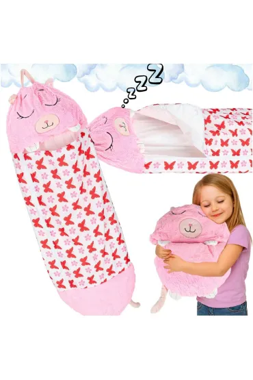 �piw�r do spania dla dzieci turystyczny poduszka 2w1 125x50cm r�owy