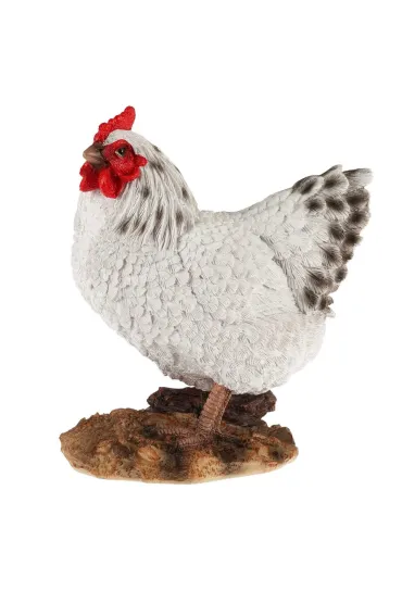 ProGarden Figurka ogrodowa Kura biaa 19 cm