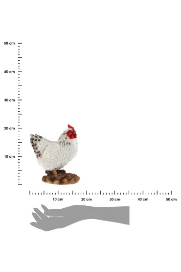ProGarden Figurka ogrodowa Kura biaa 19 cm