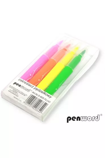 Polsirhurt Zakre�lacz p�dzelkowy fluo 4 szt.