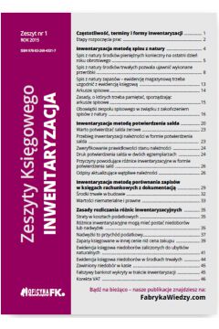 eBook Zeszyty Ksigowego. Nr 1. Inwentaryzacja pdf