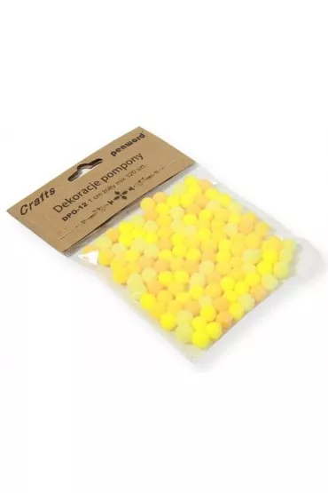 Penword Dekoracje pompony mix ��ty 1cm