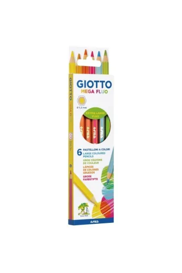 Kredki Mega Fluo 6 kolor�w GIOTTO