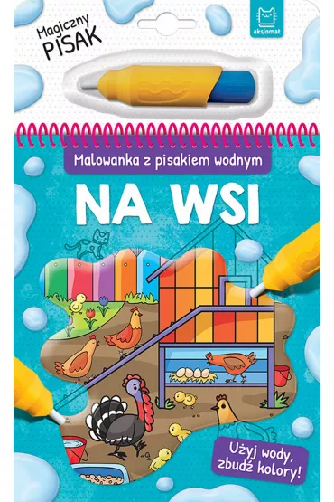 Na wsi. Malowanka z pisakiem wodnym