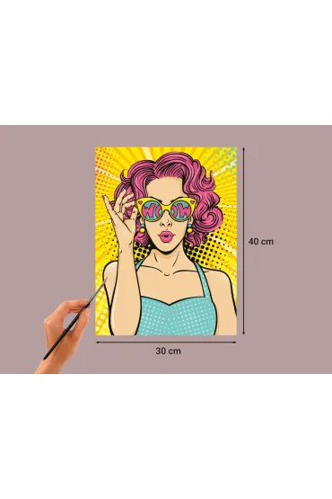 Ravensburger CreArt na p��tnie: Kobieta w okularach 30x40cm