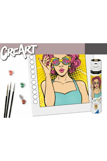 Ravensburger CreArt na p��tnie: Kobieta w okularach 30x40cm