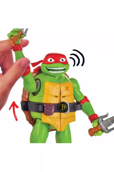 Wojownicze ��wie Ninja. Zmutowany chaos. Raphael Deluxe z d�wi�kiem, figurka, 14 cm