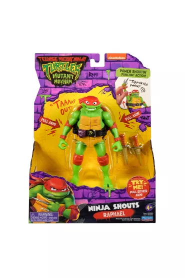 Wojownicze ��wie Ninja. Zmutowany chaos. Raphael Deluxe z d�wi�kiem, figurka, 14 cm