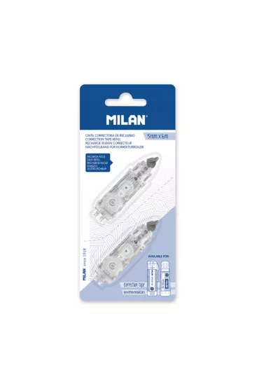 Milan Wk�ady wymienne do korektora mini w ta�mie 1918 i Extension 2 x 6m