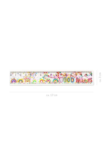 Trendhaus Linijka brokatowa Good Feelings 16 cm