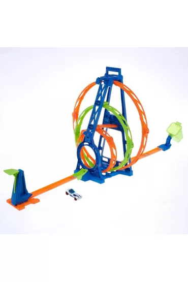 Hot Wheels Tor samochodowy Action Potr�jna p�tla. Zestaw HMX37 Mattel