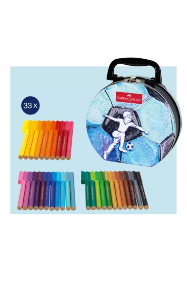 Faber-Castell Flamastry connector walizka football 33 szt.