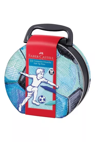 Faber-Castell Flamastry connector walizka football 33 szt.